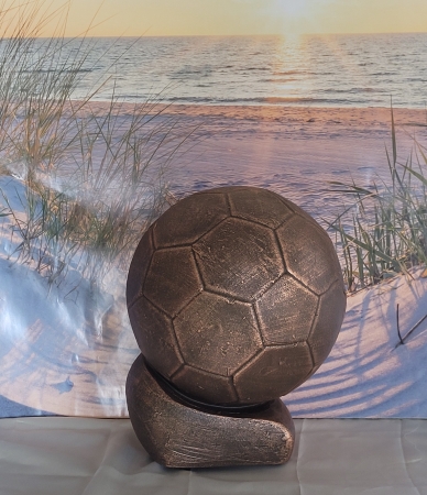 Keramische Urn brons 'Voetbal'