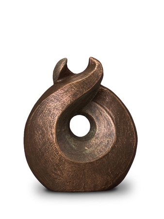 Keramische Urn brons 'Vlam'
