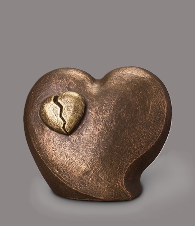 Keramische Urn brons 'Gebroken Hart'