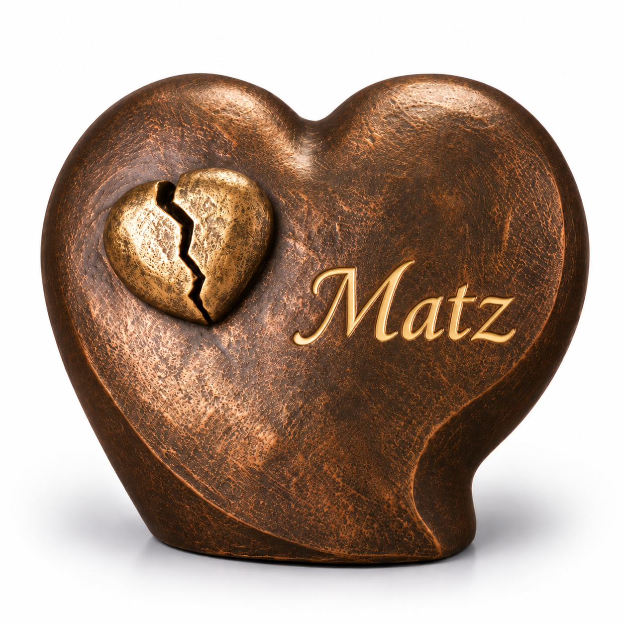 Keramische Urn brons 'Gebroken Hart' - Afbeelding 1
