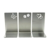 TS-02 RVS Staanders figuratie set van 3 mogelijkheden Staander RVS met uitsnede van pootjes, vlinders, hartjes of blanco.