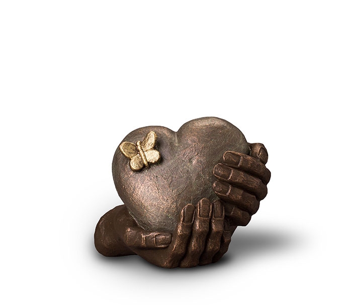 Keramische urn brons Hartepijn