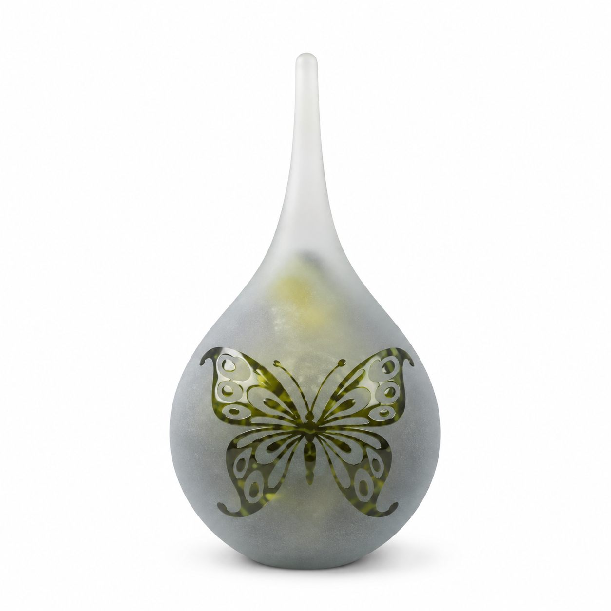 Glazen Urn Vlinder Nature – Frosted 280 ml