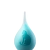 Urn zittende kat - turquoise