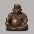 Keramische urn brons Boeddha (waxine)