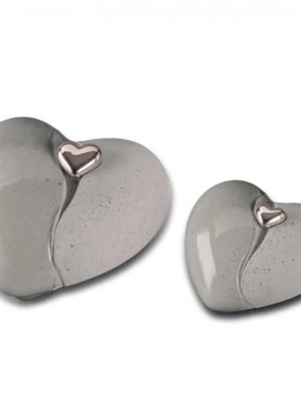 Keramische Urn 'Hart in Hart'