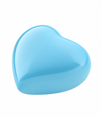 urn hart metaal blauw