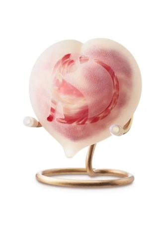 Frosted medium heart rose kat staart en hartje