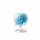 Hart urn blauw Infinity – frosted kristalglas
