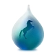 frosted bubble green blue paard