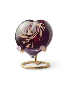 mini urn - hart aubergine taupe