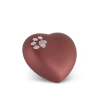 Dieren urn poot - Swarovski rood