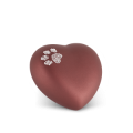 Dierenurnpoot - Swarovski - robijn rood