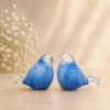 41597 Mini urn vogel blauw – wit
