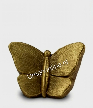 Urn vlinder keramisch middel ( goudkleur)