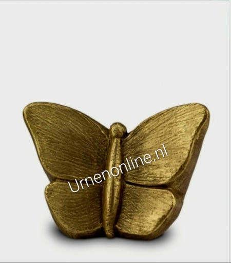 Urn vlinder keramisch middel ( goudkleur)