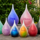 Frosted glazen urn met naam – 19 cm en inhoud 280 ml