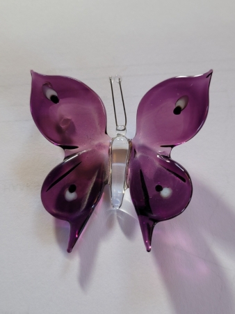 Paarse vlinder van glas