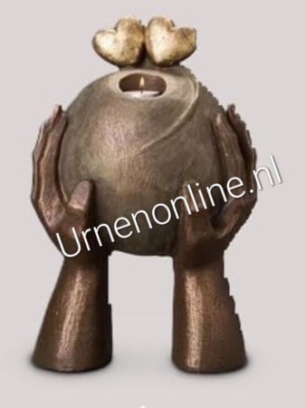 UGK 036 BT Keramische urn brons Liefde (waxine)