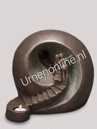 UGK 041 DT Keramische Duo urn brons Naar het licht (Waxine)