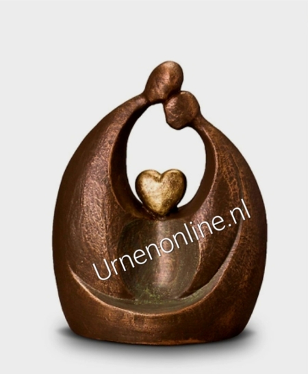 Keramische Urn brons 'Over het hart'