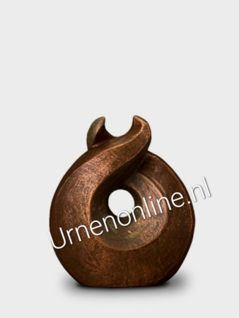 Keramische Urn brons 'Vlam'