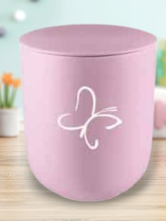 kinderurn met vlinder - rose