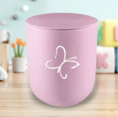 kinderurn met vlinder - rose