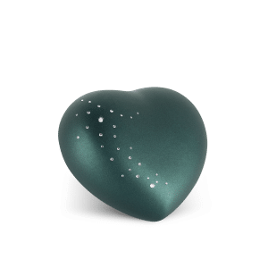 Urne hart - Swarovski groen