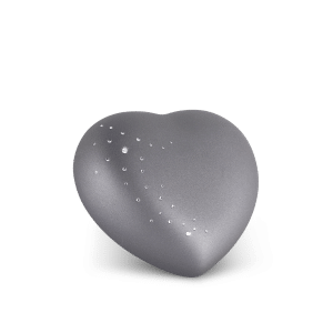 Urne hart - Swarovski grijs