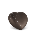 Urne hart - Swarovski donker bruin