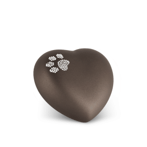 Dierenurnpoot - Swarovski donker bruin