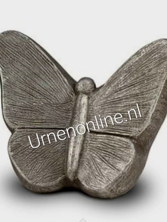 Urn vlinder keramisch groot ( zilver)