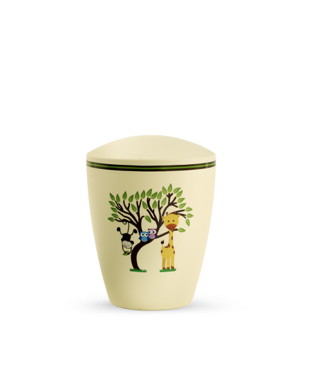 Kinder urn - aap, uil en giraf