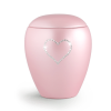 Urn met Swarowski hart - in diverse kleuren en maten