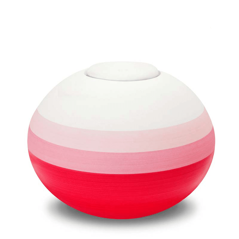 Biologische urn roze rood wit