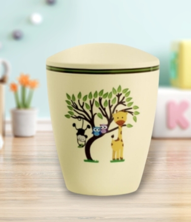 Kinder urn - aap, uil en giraf