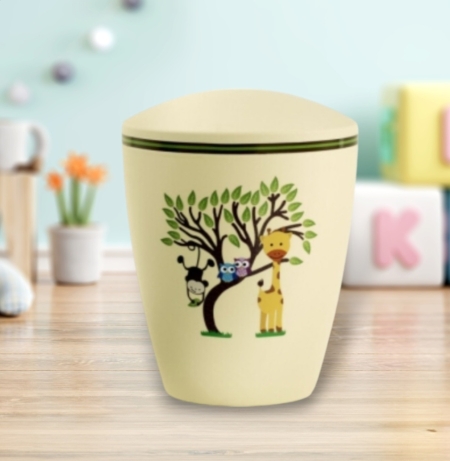 Kinder urn - aap, uil en giraf