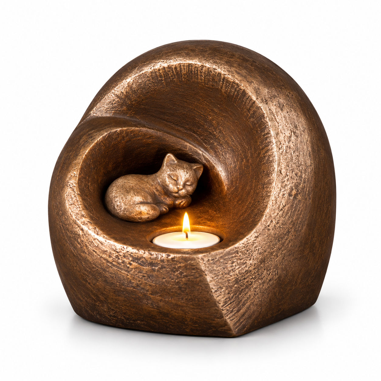 Dierenurn kat Keramisch waxine