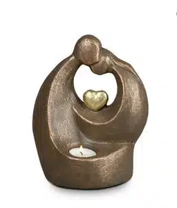 Keramische urn brons Verlichte troost (Waxine)