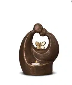 Keramische urn brons Verlichte troost (Waxine) klein