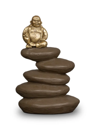 Keramische kunst urn - Buddha Goukleur