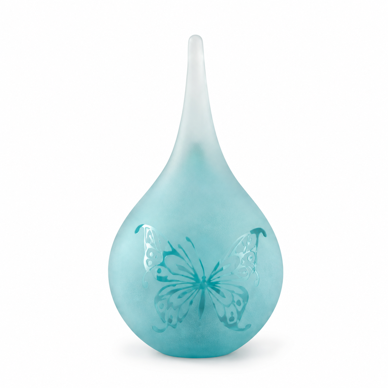 Urn 'Vlinder' - Turquoise - Afbeelding 1