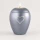 Urn met Swarowski hart waxine - in diverse kleuren en maten