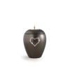65-500-519l-6328803d30580 Urn met Swarovski hart waxine chocolade bruin - in twee maten