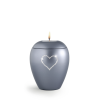 Urn met Swarowski hart waxine - in diverse kleuren en maten