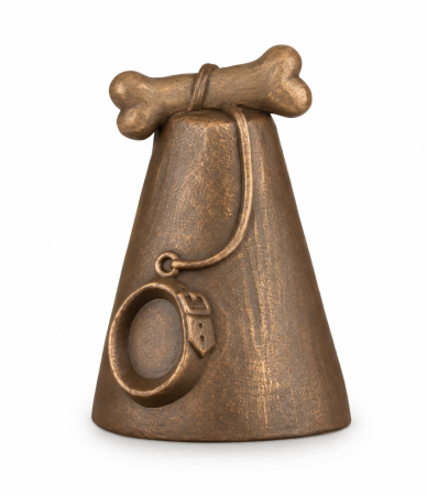 Dierenurn Hond Bot – Keramiek Bronskleur – 1,2 liter