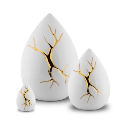 Kintsugi wit goud