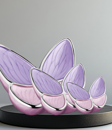 Urn vlinder roze/paars ( 3 formaten)