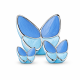 Urn vlinder Blauw ( 3 formaten)